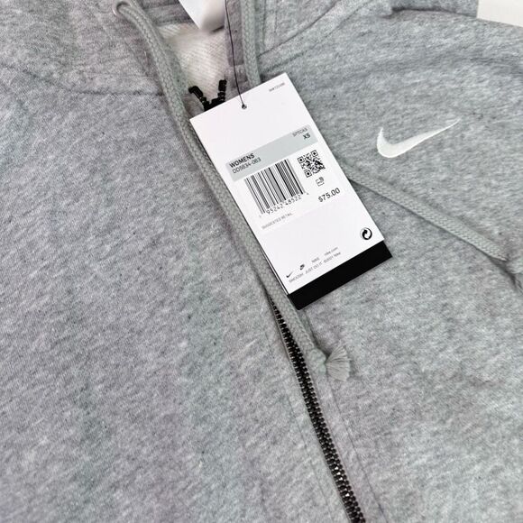 Nike Hoodie Womesn XS Gray Sportswear Phoenix Fleece Oversized Full-Zip New - Picture 6 of 11